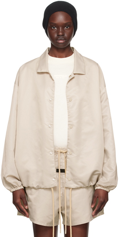 Photo: Fear of God ESSENTIALS Taupe Drawstring Jacket