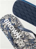 ORLEBAR BROWN - Haston Logo-Debossed Rubber and Foam Flip Flops - Blue