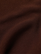 Loro Piana - Slim-Fit Wool and Silk-Blend Half-Zip Polo Shirt - Brown