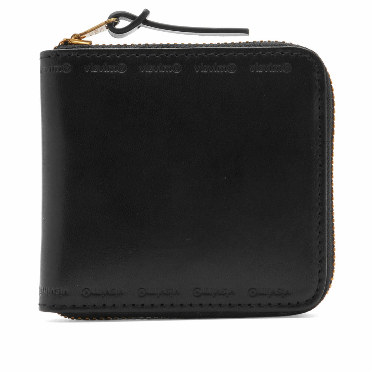 visvim LEATHER WALLET ブラック Visvim Men's Leather Essentials Bi-Fold in Black Visvim