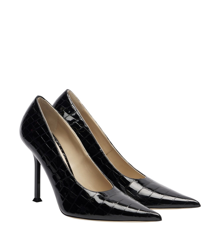 Photo: Christen Helix snake-effect leather pumps