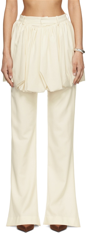 Photo: Aaron Esh SSENSE Exclusive Beige Layered Trousers