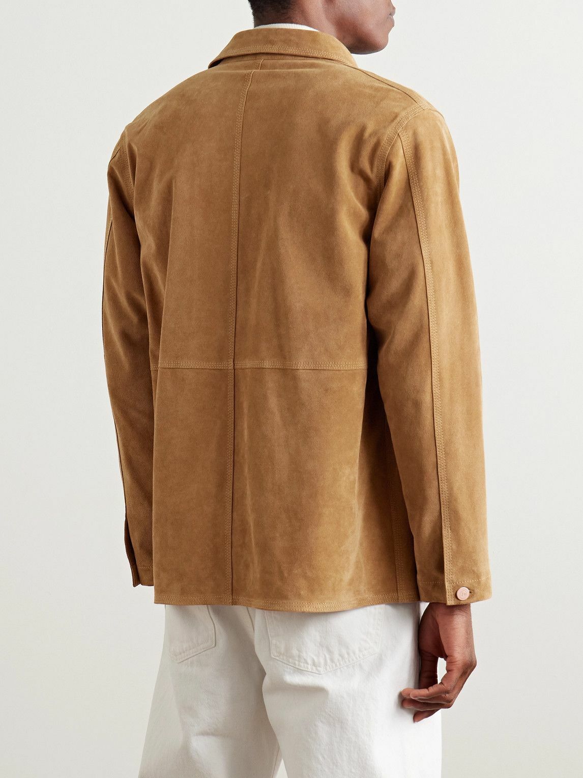 Drake's - Welder Suede Chore Jacket - Brown