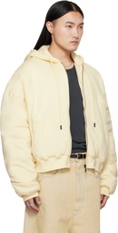 LU'U DAN Off-White Wadded Hoodie