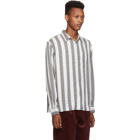 Saturdays NYC Black and White Jumbo Stripe Perry Shirt