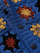 Corridor - Crocheted Pima Cotton Cardigan - Blue