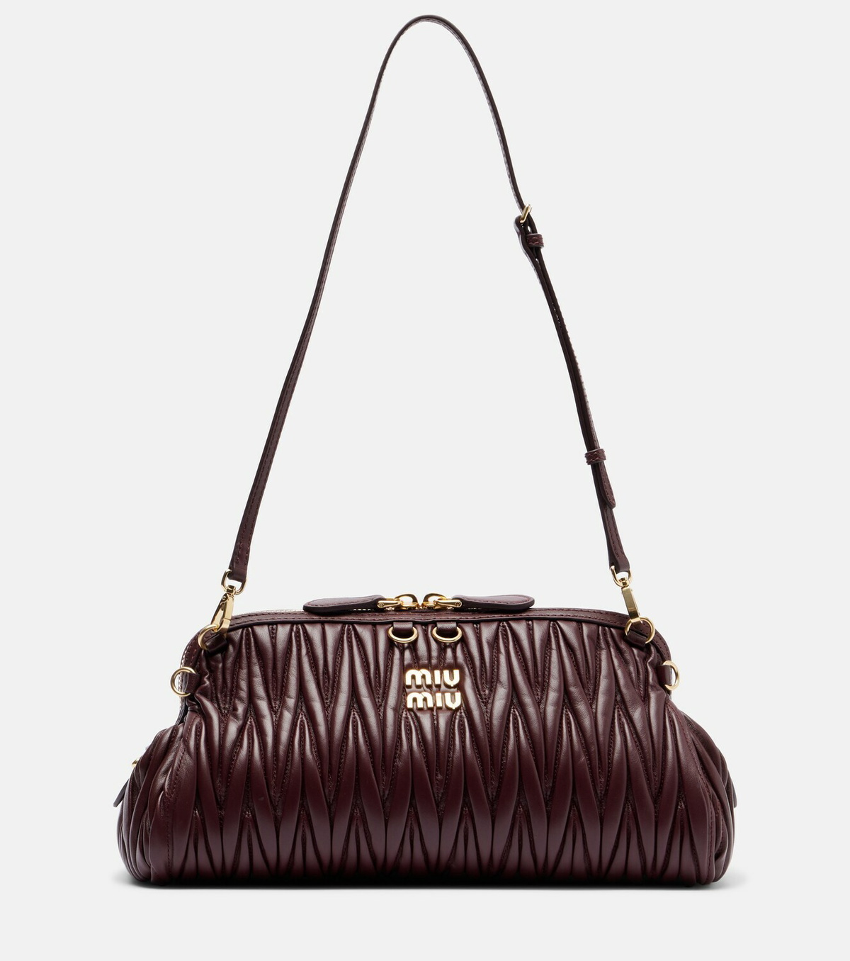 Miu Miu Matelassé leather clutch Miu Miu