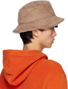 Paul Smith Brown Paneled Shearling Bucket Hat