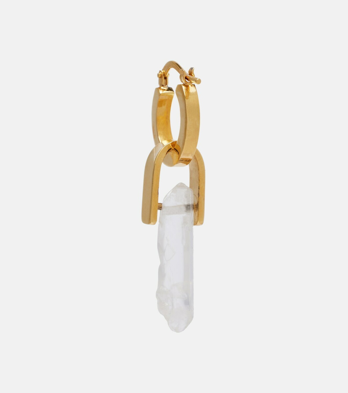 La DoubleJ Pillar gold-plated pendant earrings