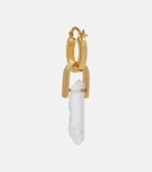 La DoubleJ Pillar gold-plated pendant earrings