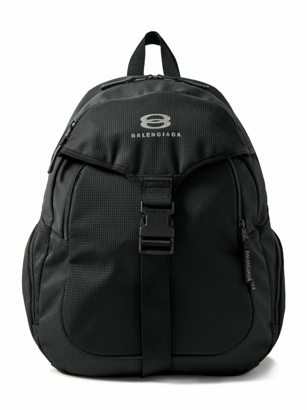 Photo: Balenciaga - Logo-Embroidered Webbing-Trimmed Ripstop Backpack