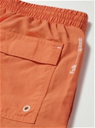 Folk - Speedo Straight-Leg Mid-Length Logo-Print Swim Shorts - Orange