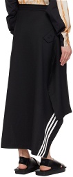 Y-3 Black Refined Woven Maxi Skirt