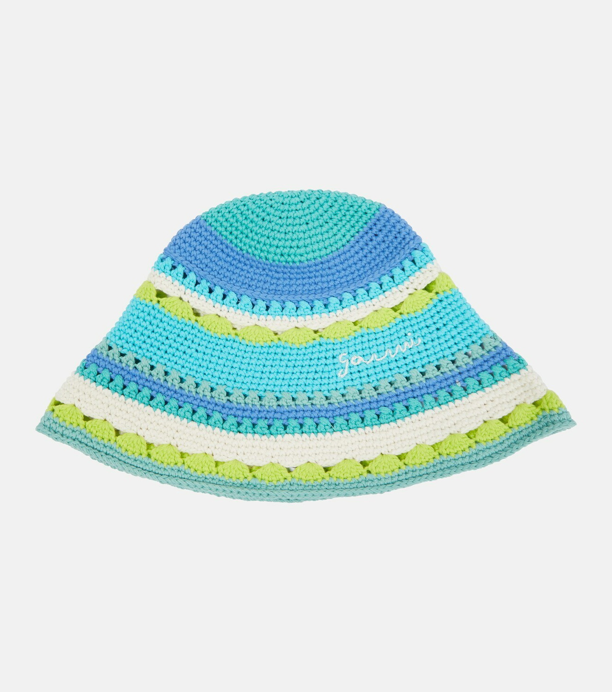 Ganni - Crochet cotton bucket hat GANNI