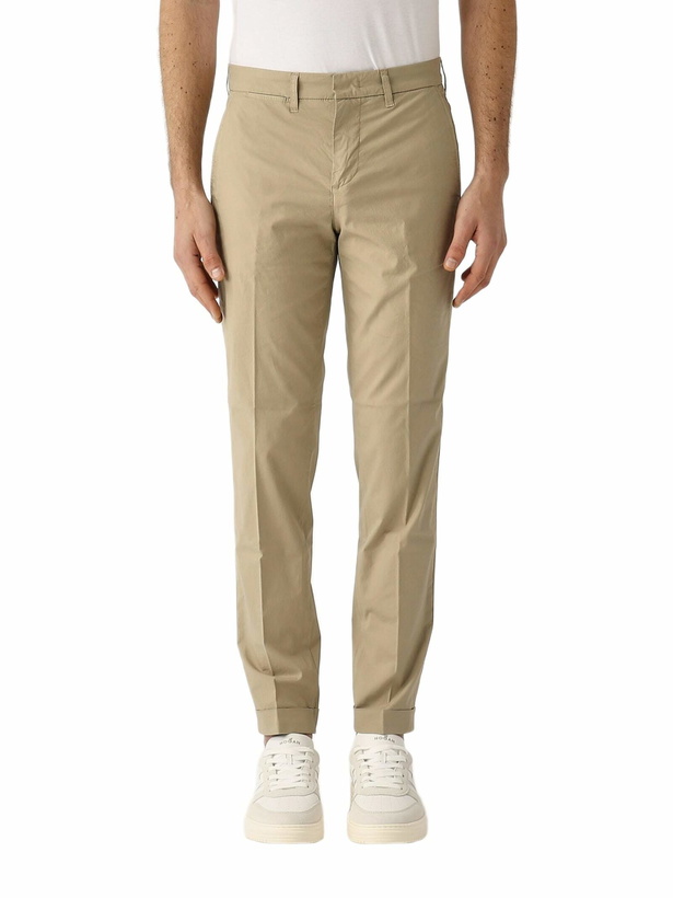 Photo: Fay Pantalone Capri In Popeline Stretch Slim Fit Fondo 17,5 Trousers