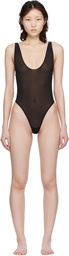 WARDROBE.NYC Black Sheer Tank Bodysuit