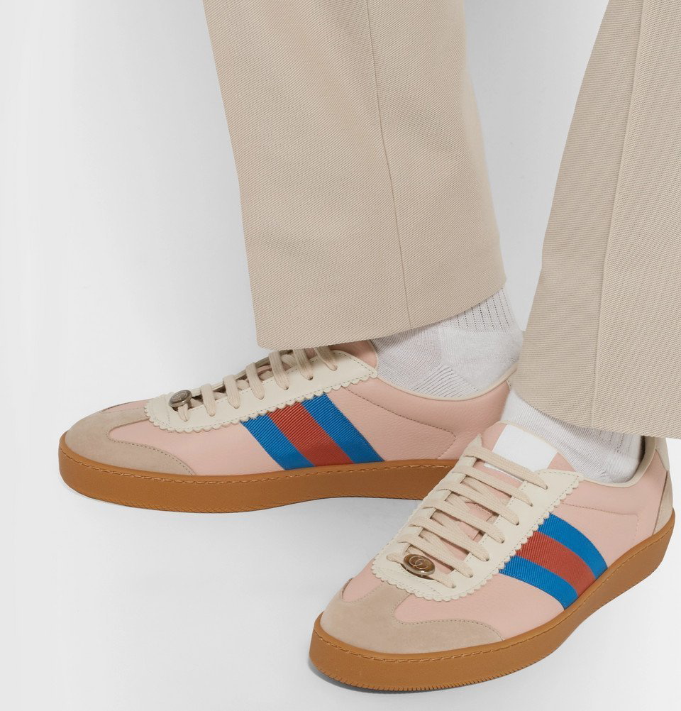 pludselig konkurrence Ernæring Gucci - Leather and Suede Sneakers - Men - Pink Gucci