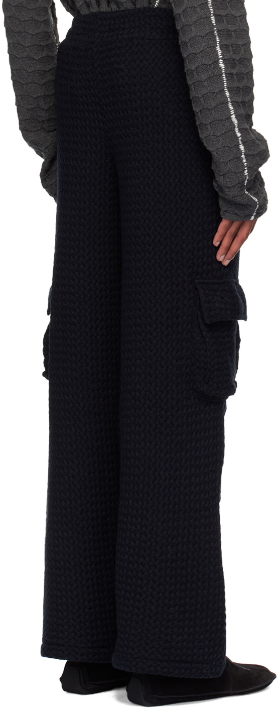 Isa Boulder SSENSE Exclusive Black Chevron Trousers