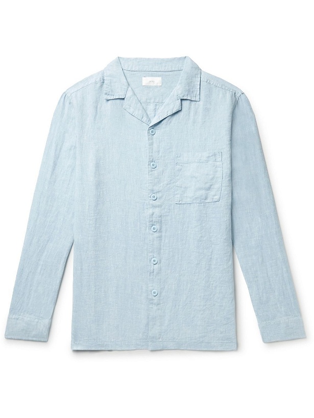Photo: Onia - Camp-Collar Linen Pyjama Shirt - Blue