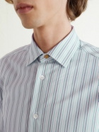 Paul Smith - Slim-Fit Striped Cotton-Poplin Shirt - Blue