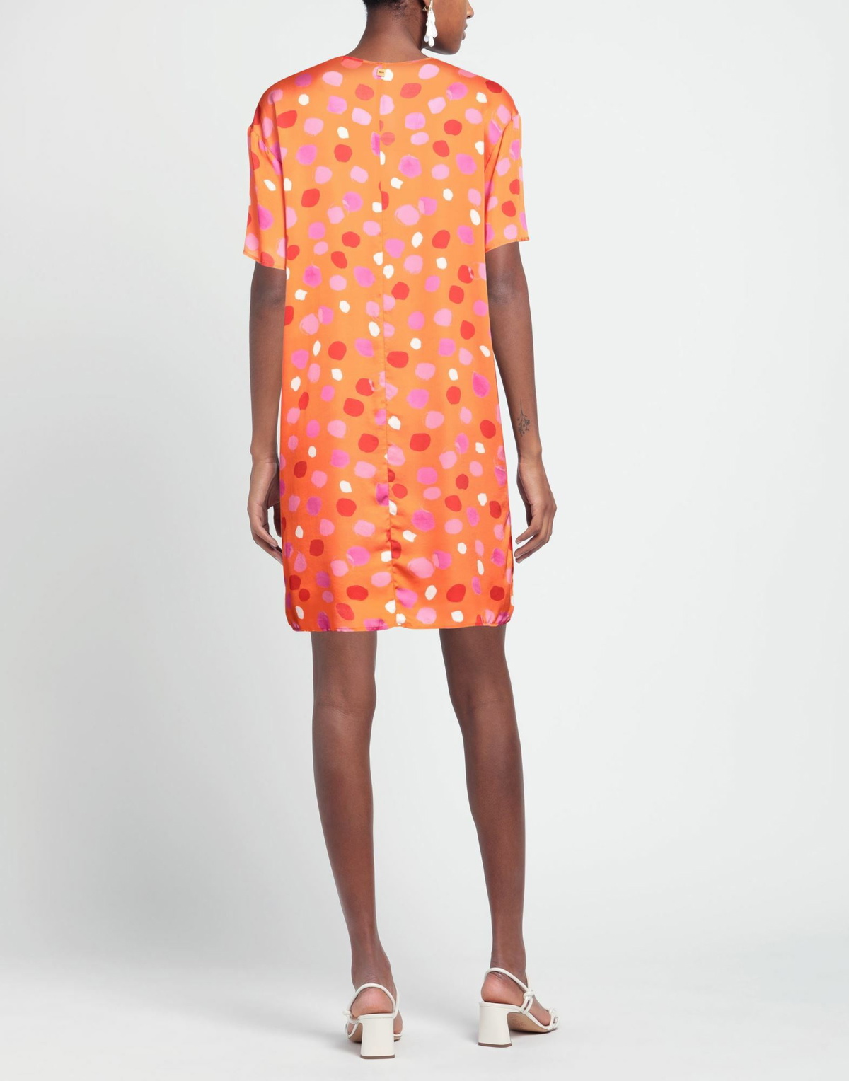 Manila Grace Womens Mini dress in Orange