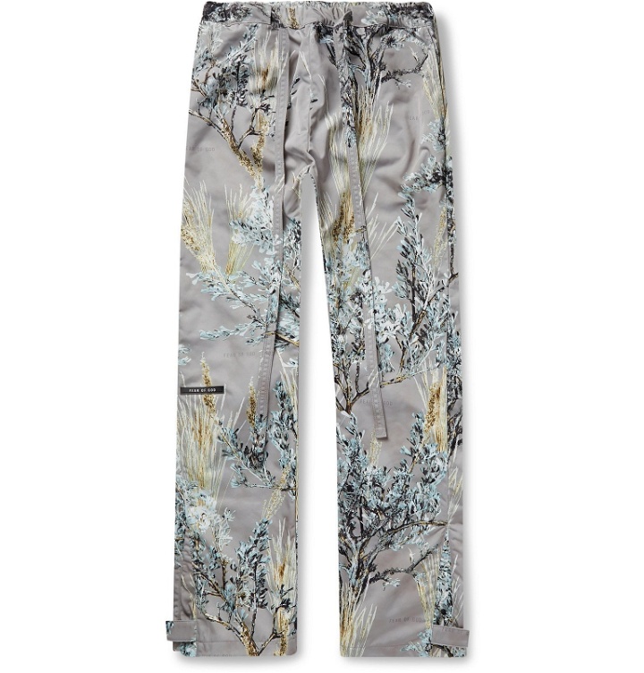 Photo: Fear of God - Belted Printed Nylon-Twill Trousers - Gray