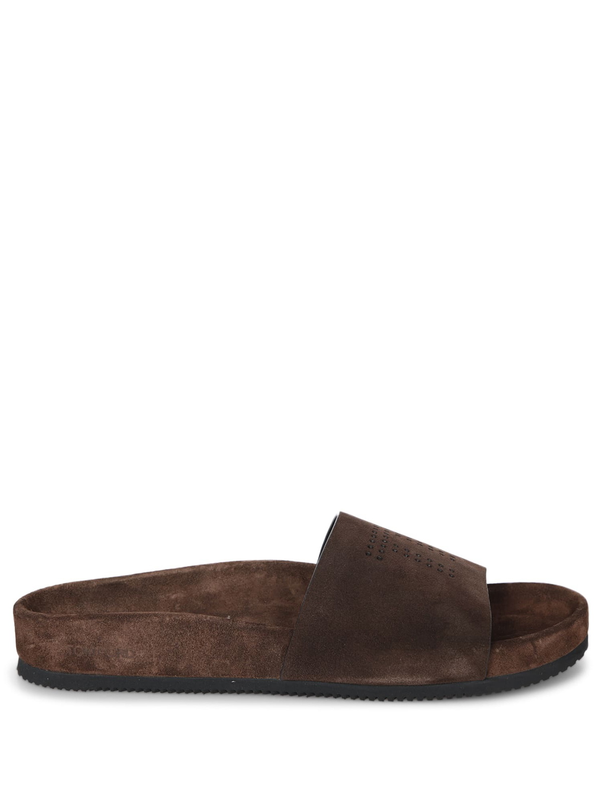 サンダル TOM FORD Leather sandals with perforated logo detail Tom Ford Leather Sandals With Perforated Logo Detail TOM FORD