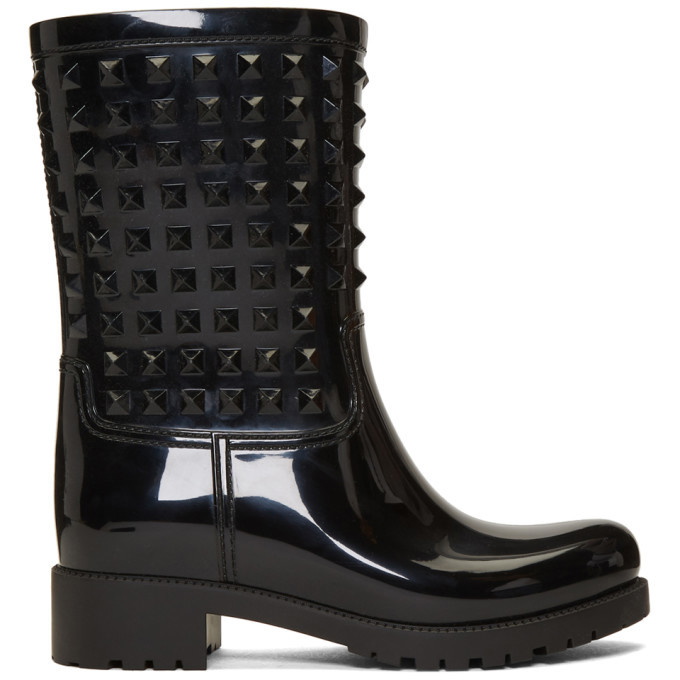 valentino rockstud rain boots