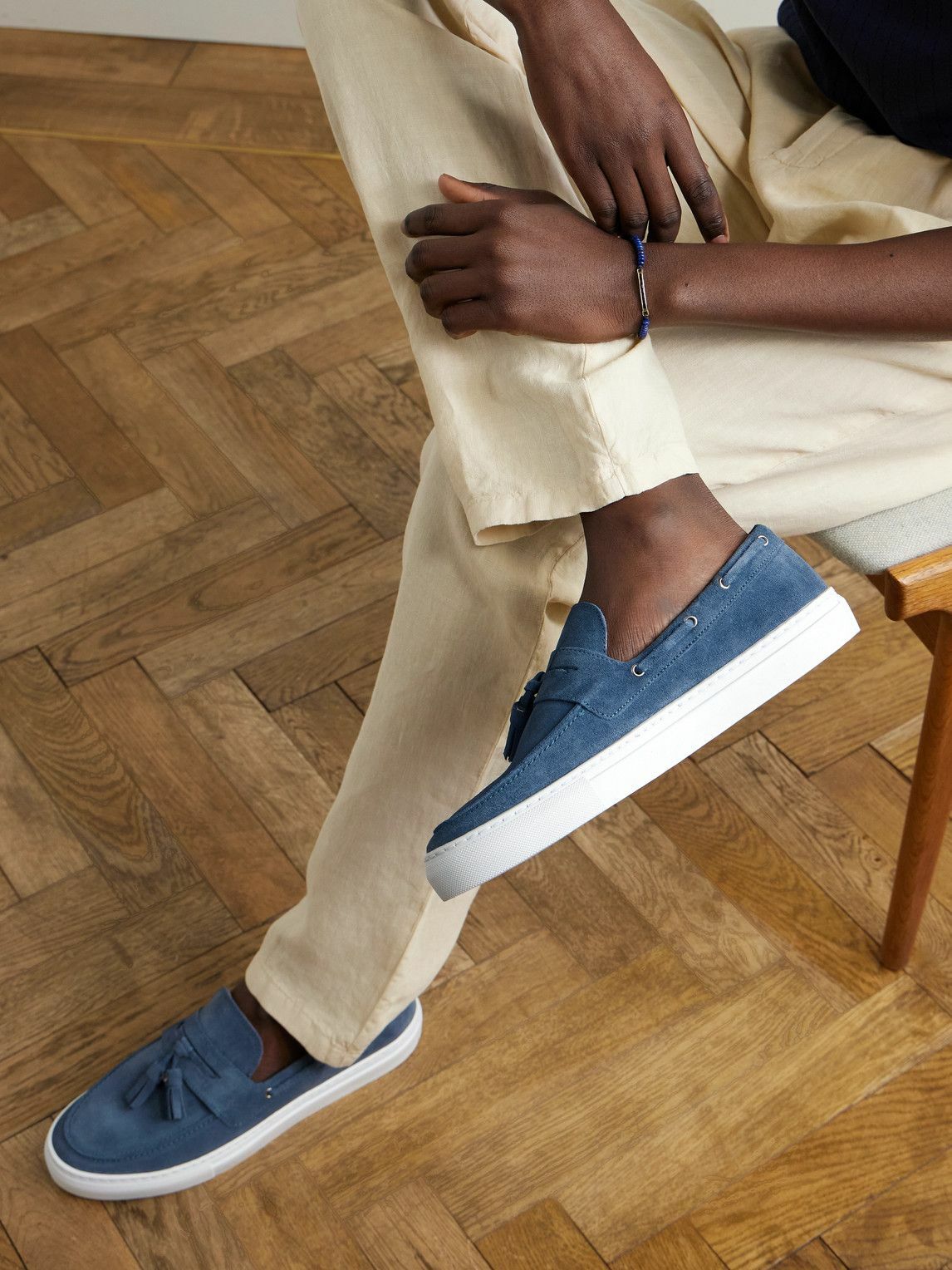 Frescobol Carioca - Monta Tasselled Suede Boat Shoes - Blue