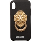 Moschino Black Lion Head Handle iPhone XS Case
