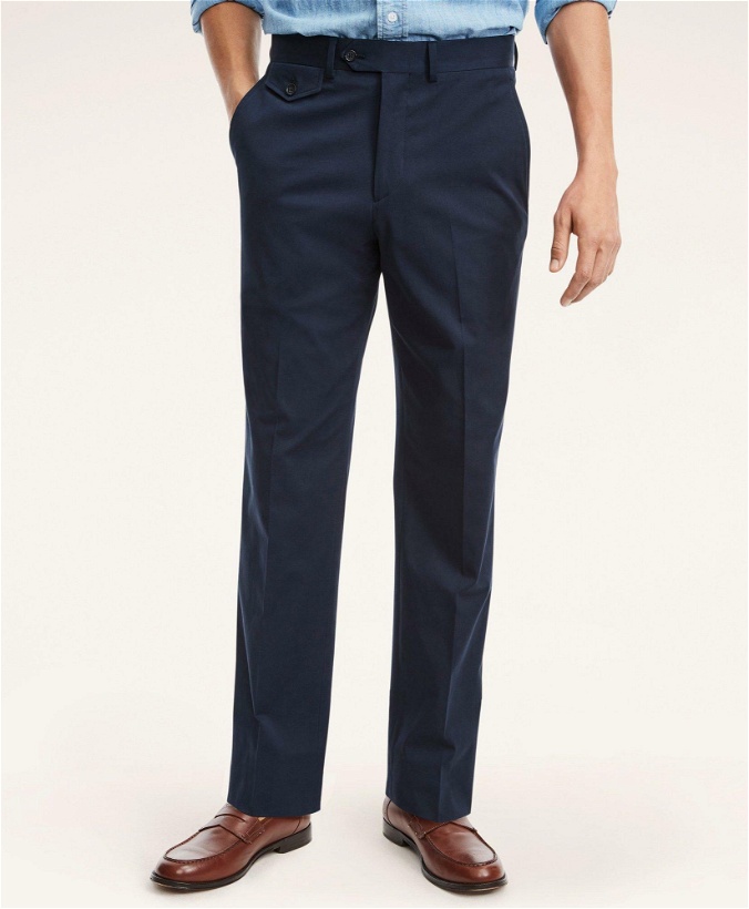 Photo: Brooks Brothers Men's Regent Fit Stretch Cotton Suit Trousers | Navy