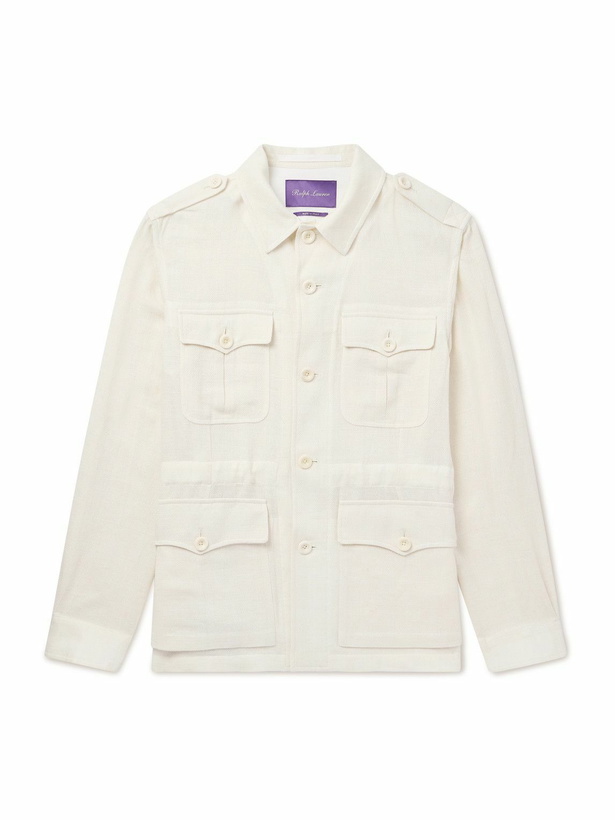 Photo: Ralph Lauren Purple label - Linen, Cotton and Silk-Blend Overshirt - Neutrals