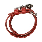 Alexander McQueen Red Double Wrap Bracelet