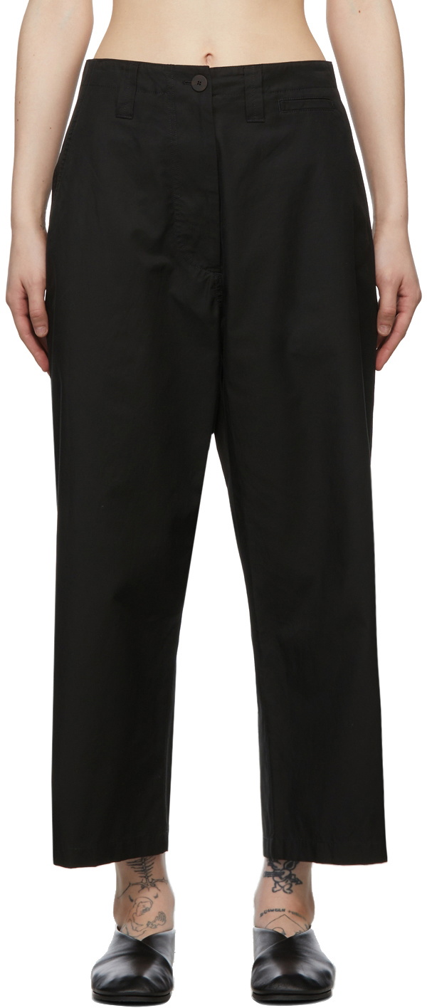 Studio Nicholson Black Asher Trousers Studio Nicholson