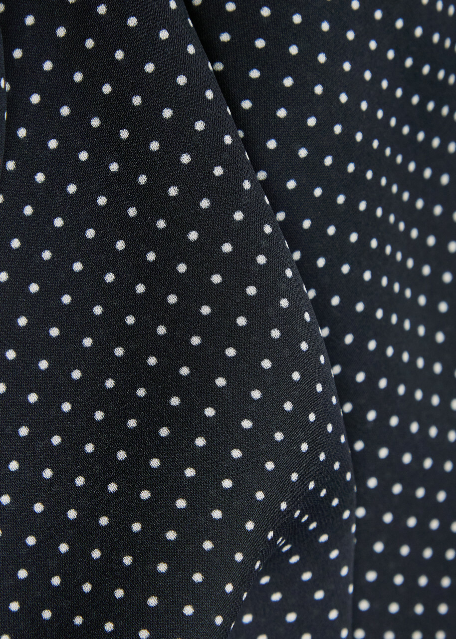 Frame The Gillian Polka-dot Silk-chiffon Blouse Navy