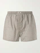 Derek Rose - Ledbury 96 Printed Cotton Boxer Shorts - Brown