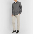 Theory - Irving Checked Cotton Shirt - Gray