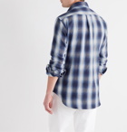 Gitman Vintage - Button-Down Collar Checked Cotton-Flannel Shirt - Blue