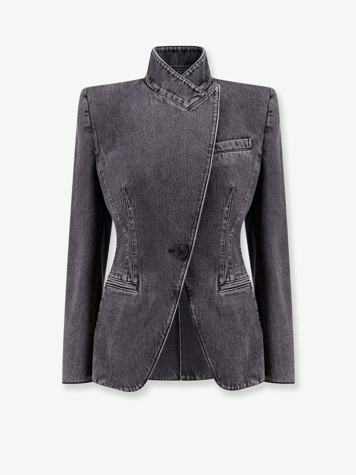 Veste Blazer Smoking Alexander McQueen - Taille 36, Noir, Occasion Très Bon état, Fabriquée En Italie