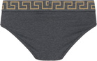 Versace Underwear Three-Pack Multicolor Greca Border Briefs