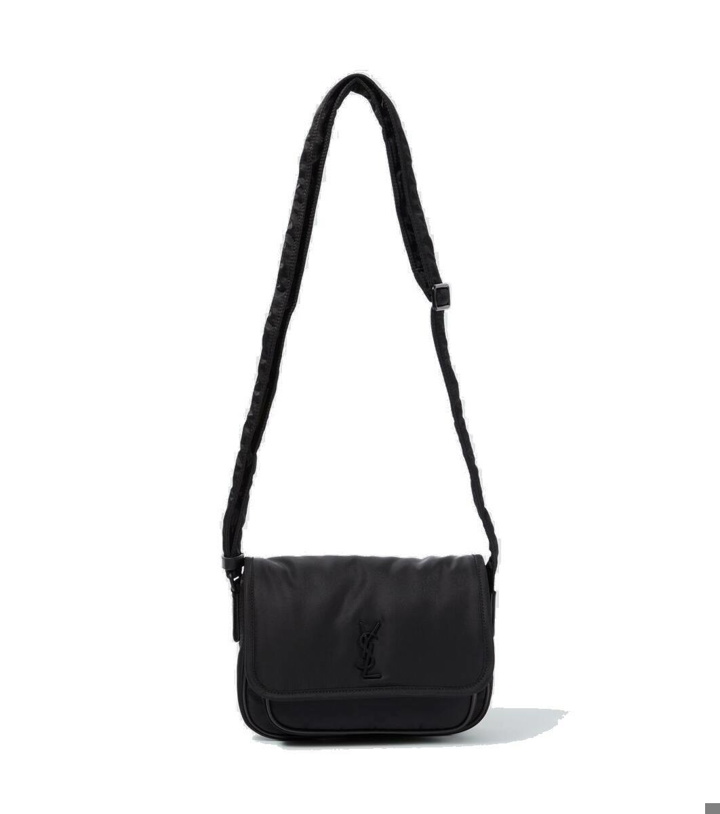 Photo: Saint Laurent Leather-trimmed messenger bag
