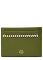 Mulberry Appliquéd Grained Leather Card Holder - Green - One Size
