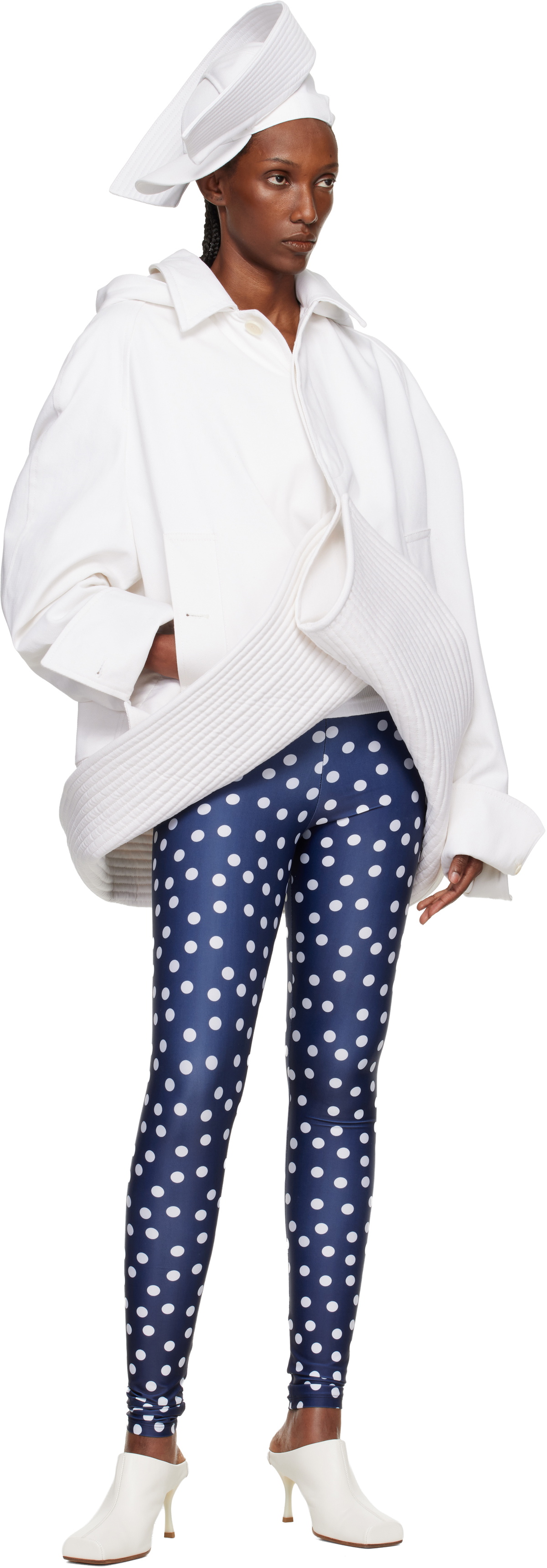 Jean Paul Gaultier Navy 'The Polka-Dot' Leggings
