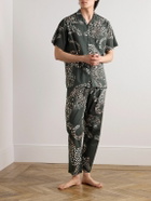 Desmond & Dempsey - Jag Printed Cotton Pyjama Set - Green