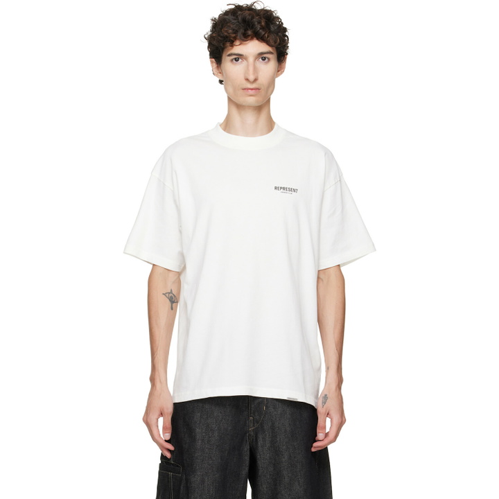 Photo: Represent White Printed 'Owners Club' Script T-shirt