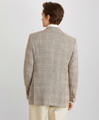 Brooks Brothers Men's Milano Fit Three-Button Check Linen Sport Coat | Beige