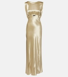 Miu Miu Bow-detail satin gown