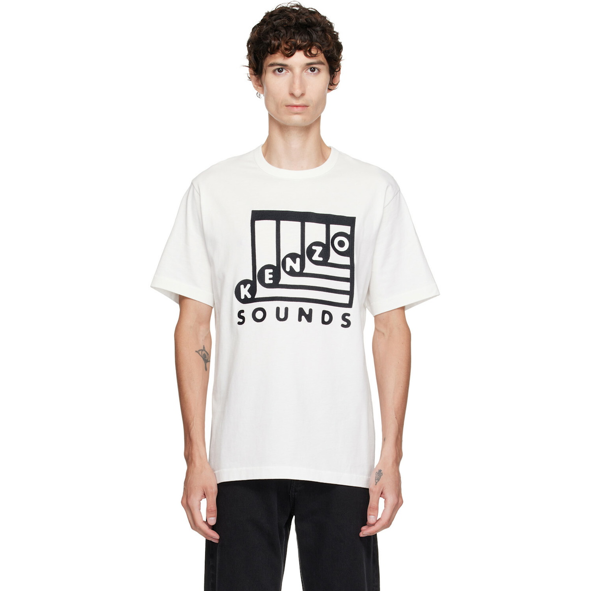 Kenzo Off-White Kenzo 'KENZO Sounds' Embroidered T-shirt