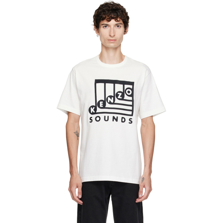 Photo: Kenzo Off-White Kenzo 'KENZO Sounds' Embroidered T-shirt