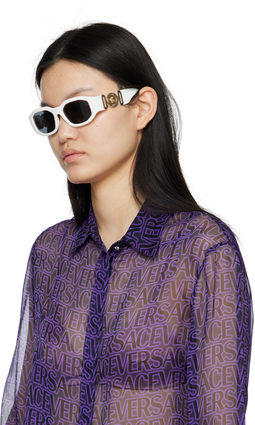 White medusa biggie discount sunglasses